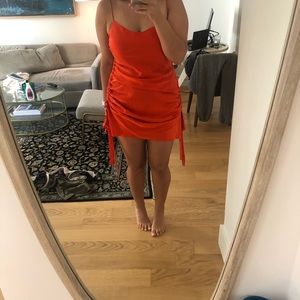 Zimmermann ruched mini washed silk dress